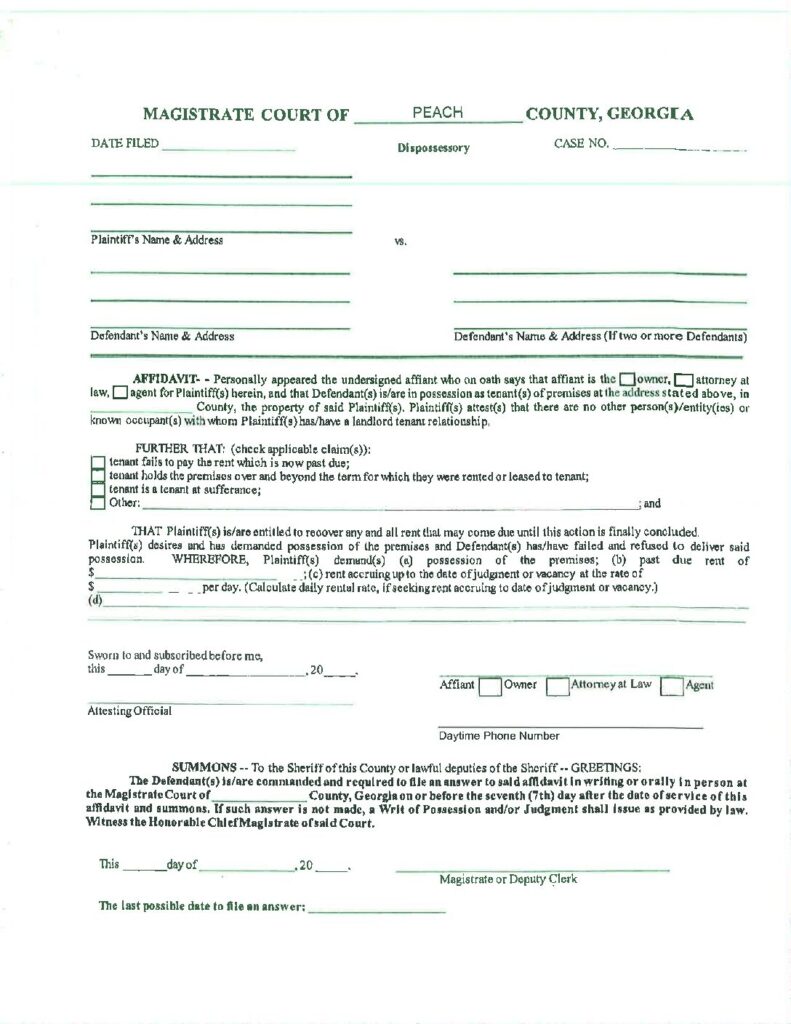 thumbnail of DISPOSSESSORY (EVICTION) PACKET