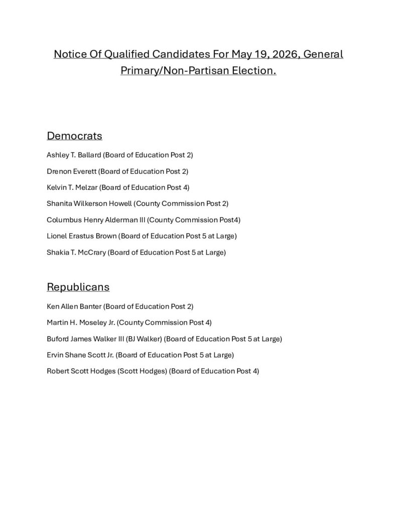 thumbnail of Notice of Qualified Candidates for May 19
